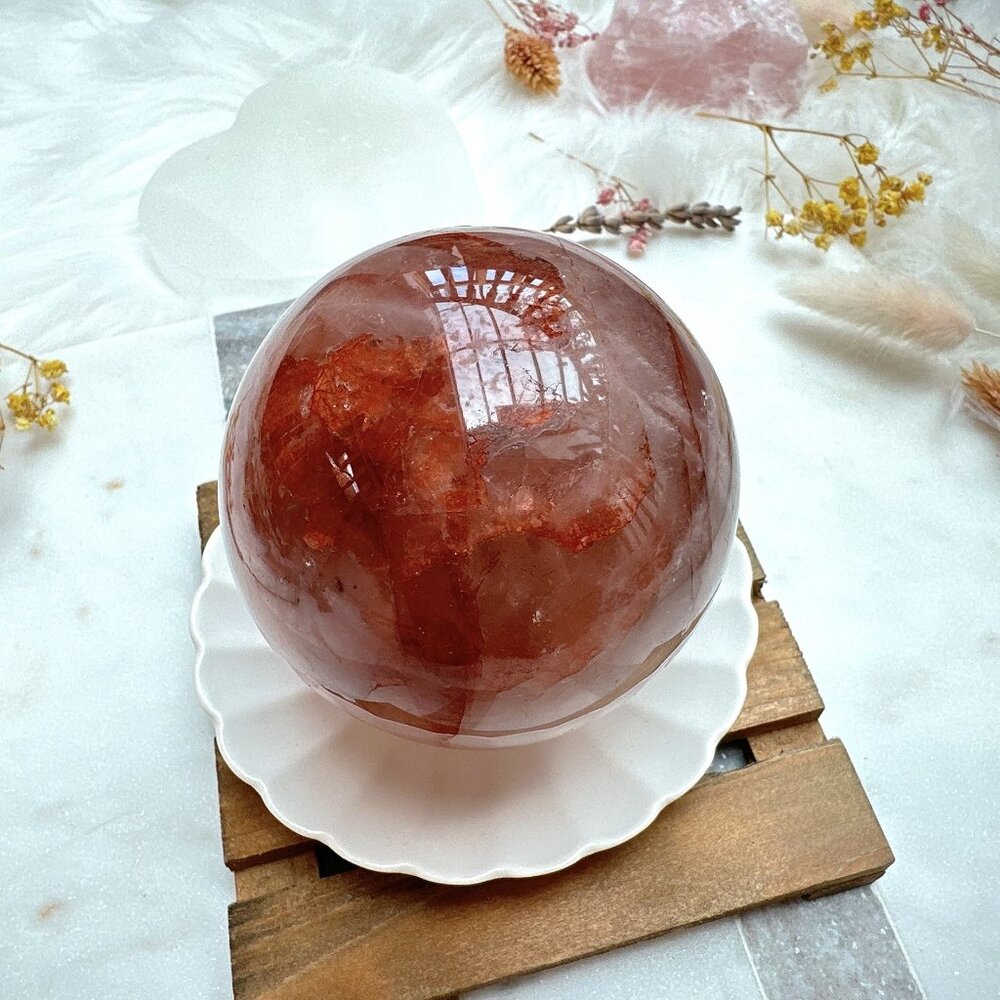 Gorgeous Hematoid Quartz Sphere